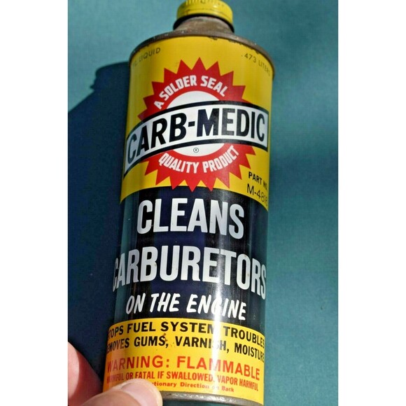 Vintage Empty Carb-Medic Can, Empty Gas and Oil Cans-Complete With Cap - Picture 9 of 9